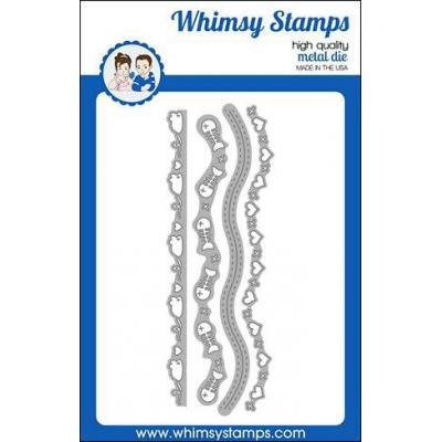 Whimsy Stamps Denise Lynn and Deb Davis Die - Fish And Mice Border